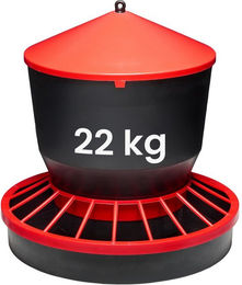 Garronda Futtertrog Futterautomat für Hühner und Wachteln aus Kunststoff 3-22 kg GD-0151 – Bild 1 von 5