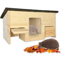 Produktbild von gartenetage Igelhaus aus Holz mit Beobachtungsfenster und Rattenklappe in Natur/Braun