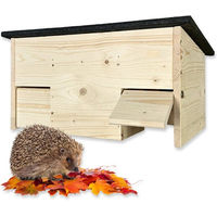 Produktbild von gartenetage Igelhaus aus Holz mit Rattenklappe und Wetterschutz