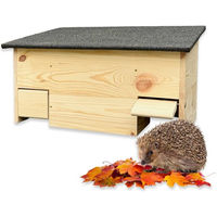 Produktbild von gartenetage Igelhaus aus Massivholz mit zwei Eingängen und Rattenklappe wetterfest und katzensicher