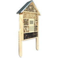 Produktbild von gartenetage Insektenhotel XXL aus Holz als wetterfeste Nisthilfe für Wildbienen und Marienkäfer 79 x 38 x 11,5 cm