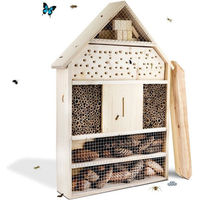 Produktbild von gartenetage Insektenhotel XXL aus Holz naturbelassen mit Pfählen