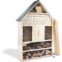 Produktbild von gartenetage Insektenhotel XXL aus massivem Holz mit Schieferdach und Naturbelassenem Design