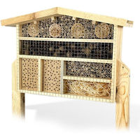 Produktbild von gartenetage Insektenhotel XXL aus Massivholz für Bienen und Marienkäfer in Braun