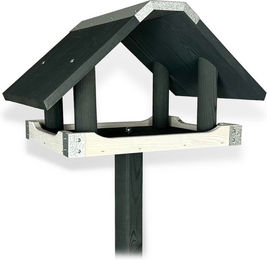 gartenetage Vogelhaus aus Holz mit Metallabdeckung und 2in1 Ständer – Bild 1 von 5