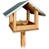 Produktbild von gartenetage Vogelhaus aus Holz mit Metalldach in Braun