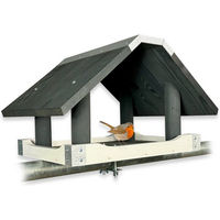 Produktbild von gartenetage Vogelhaus aus Kiefernholz mit Balkonhalterung und wetterfestem Dach für Wildvögel