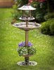 GartenMeister 4in1 Solar-Vogelbad in Bronze mit Licht aus Kunststoff – Bild 1 von 3