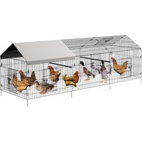Produktbild von GarveeMore Freigehege aus Metall für Hühner und Kaninchen in Grau