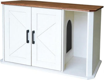 GarveeMore Katzentoilette als Möbel-Toilette aus Holz für erwachsene Katzen – Bild 1 von 2