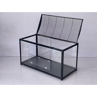 Produktbild von GarveeMore Kleintierkäfig aus Kunststoff und Metall für Mäuse und Hamster in Schwarz mit Rädern