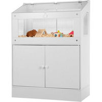 Produktbild von GarveeMore Kleintierkäfig für Hamster aus Holz mit Lagerschrank in Transparent und Weiß