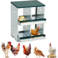 Produktbild von GarveeMore Legenest Eierlegebox für Hühner aus Metall mit Belüftungslöchern