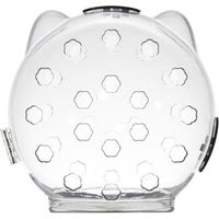 Produktbild von GarveeMore Transparenter Maulkorb Schutzkragen für Katzen aus Kunststoff mit Space Ball Design