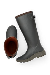 GATEWAY1 Sportsman II Lady Reitstiefel Damen aus Gummi wasserdicht 17 Zoll 4mm Beige Grau – Bild 1 von 2