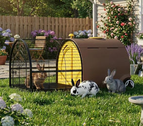 Gaun Bunny Villa Mobiler Kleintierstall für Kaninchen und Meerschweinchen aus Kunststoff 120 cm – Bild 1 von 1