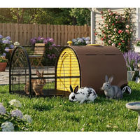 Produktbild von Gaun Bunny Villa Mobiler Kleintierstall für Kaninchen und Meerschweinchen aus Kunststoff 120 cm