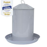 Produktbild von Gaun Doppelmanteltränke aus Metall für Geflügel Grau 12 Liter