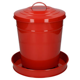 Produktbild von Gaun Geflügel Futterautomat aus Metall für Hühner Rot 6 kg
