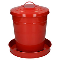 Produktbild von Gaun Geflügel Futterautomat aus Metall für Hühner Rot 6 kg