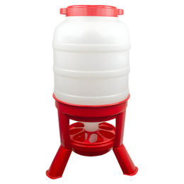 Gaun Geflügel Futterautomat mit Ständer aus Kunststoff rot 40 Liter - 40 l – Bild 1 von 2