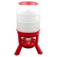Produktbild von Gaun Geflügel Futterautomat mit Ständer aus Kunststoff rot 40 Liter - 40 l