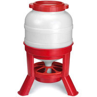 Produktbild von Gaun Silo-Futterautomat und Geflügeltränke für Hühner aus Kunststoff mit Standfüßen 30 Liter - 30 l