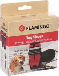 Produktbild von Gayo Hundeschuhe Flamingo Rot Größe S aus atmungsaktivem Mesh mit reflektierenden Elementen 2 Stück