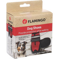 Produktbild von Gayo Pfotenschuhe für Hunde Flamingo Rot Größe M mit reflektierenden Elementen und rutschfester Sohle 2 Stück