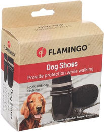 Produktbild von Gayo Pfotenschuhe für Hunde Flamingo Schwarz Größe L aus atmungsaktivem Mesh