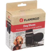Produktbild von Gayo Pfotenschuhe für Hunde Flamingo Schwarz Größe L aus atmungsaktivem Mesh