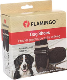 Produktbild von Gayo Pfotenschuhe für Hunde Schwarz XXL aus atmungsaktivem Mesh mit reflektierenden Elementen und rutschfesten Sohlen