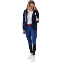 Produktbild von GAZE Reit-Hoodie für Damen mit Reißverschluss aus Fleece in Blau Größe S