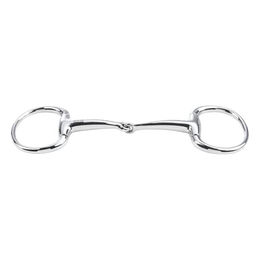 Gebiss Unterlegtrense Edelstahl Einfach Gebrochen 12 mm 13,5 cm Silber – Bild 1 von 1