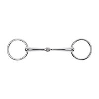 Produktbild von Gebiss Unterlegtrense Einfach Gebrochen aus Edelstahl 12 mm 14,5 cm Silber