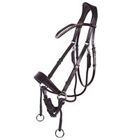 Produktbild von Gebissloser Trensenzaum QHP Sunna aus Leder für Warmblut in Braun