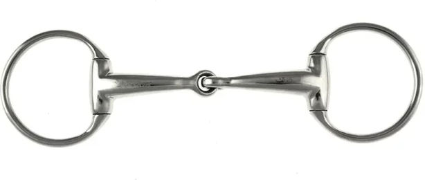 Produktbild von Gebogener Olivenkopfzaum für Pferde von Umbria Equitazione aus Edelstahl in Silber