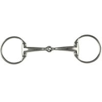 Produktbild von Gebogener Olivenkopfzaum für Pferde von Umbria Equitazione aus Edelstahl in Silber