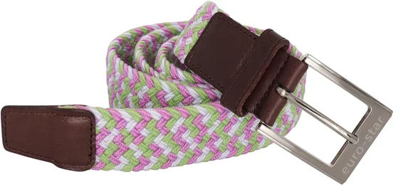 Geflochtener Ledergürtel Euro-Star Unisex Größe L Bunt Rosa – Bild 1 von 2