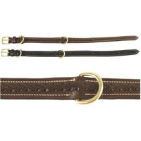 Produktbild von Geflochtenes Lederhundehalsband Chetak für erwachsene Hunde in Schwarz oder Braun 55 cm