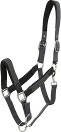 Produktbild von Geflochtenes Pferdehalfter HorseGuard Vardia aus Nylon in Schwarz Grau Silber Größe XFull