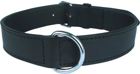 Produktbild von Gefüttertes Hundehalsband aus Leder von Zolux Schwarz 60 cm