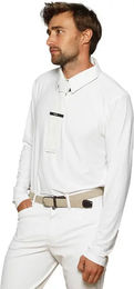 Produktbild von GEM Reitshirt Turnier-Poloshirt für Herren in Weiß Größe L