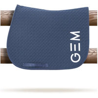 Produktbild von GEM Ten Springschabracke für Dressurpferde aus blauem 3D-Mesh-Material