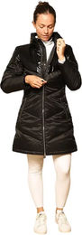 Produktbild von GEM Tower Damen Daunenjacke Fleece Winterjacke Schwarz Größe L