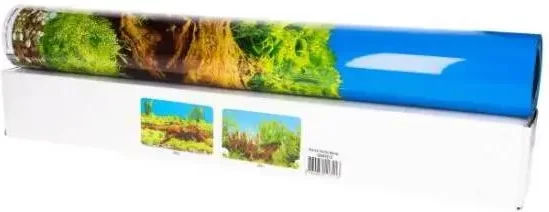 Produktbild von Genesis Aquatics Wurzelmoos-Poster Rückwand für Fischbecken und Reptilien in Blau und Grün