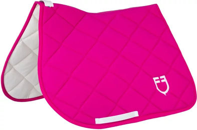 Produktbild von Gepolsterter Springsattelpad Equestro GP für Pferde in Rosa