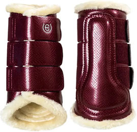 Produktbild von Geschlossene Gamaschen aus Kunstleder für Pferde von Equestrian Stockholm in Schwarz Lila oder Braun Größe S