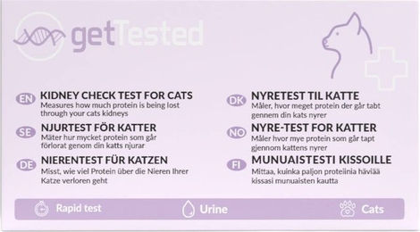 Produktbild von GetTested Nierentest für Katzen zur Messung des Proteinverlusts im Urin