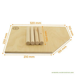 Getzoo Ecketage Häuschen aus Holz Natur 32x22x14cm - 1 Stk. – Bild 1 von 11